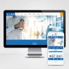 蓝色医疗器械设备类网站pbootcms模板(带手机站)